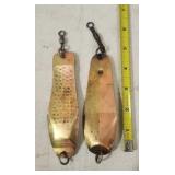 (2) Superior #7 Copper/Brass Spoons. Spoon on the