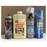 Assorted half-3/4 full Wood Glue, Auto Spray
