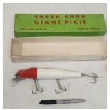 Vtg In Box Creek Chub Giant Pikie Plug 6002