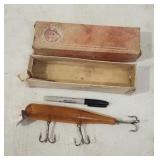 Vtg 'Striper Atom' Lure By Bob Pond 40's-50's