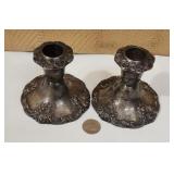 'Baroque' By Wallace 750 Silver Plated Candle