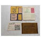 Vintage 1970, 1971, 1978 Fishing Licenses &