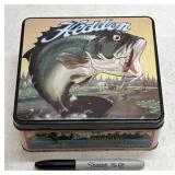 Vintage Heddon Tin Box W/Assorted Fishing Tackle