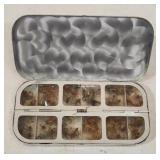 Aluminum Fly Case Full Of Trout Flies