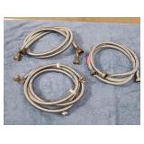 (3) Braided Washer Fill Hoses