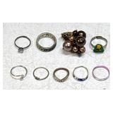 (9) Assorted Rings