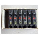 (6) NEW 20 Amp 10 kA 120/240V Circuit Breakers