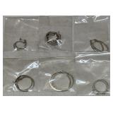 (6) Pairs of Silver Tone Hoop Earrings