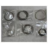 (6) Pairs of Silver Tone Hoop Earrings