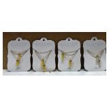 (4) NEW GiftCraft ï¿½Glistenï¿½ Necklaces