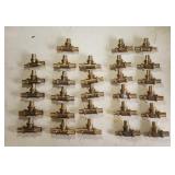 (28) Pex-A 1ï¿½1ï¿½1 & 1/2ï¿½1ï¿½1 Brass Tees