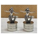 Pair of Basic Spirit Mermaid Pewter Trinket Boxes