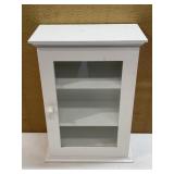 17 in. Tall Glass-Front 3-Shelf Cabinet