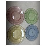 (4) L.E. Smith 7-3/4 in. Glass Plates