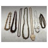 Set of (7) Assorted Wood Necklaces