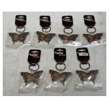 (7) NEW Yujean Butterfly Key Chains