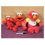 (3) Sesame Street Elmo Stuffed Animals, Middle