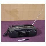 Emerson AM/FM Cassette Player, Works, tip of