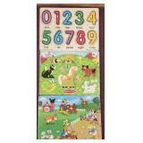 (3) Melissa & Doug Handcrafted Pegged Wooden