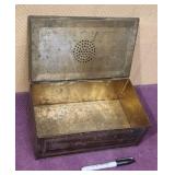 Vtg Metal Cigar Humidor