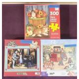 (3) 300pc Complete Puzzles