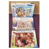 (3) Ravensburger Puzzles, (2) 200pc XL & a 500pc