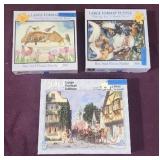 (3) 300pc Lg Format Puzzles, Schmid, Marked