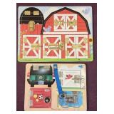 (2) Melissa & Doug Handcrafted Wooden Puzzles