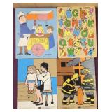 (4) Wooden Puzzles by Bemiss-Jason, Playskool, SK