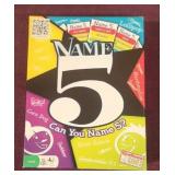 'Name 5' Can You Name 5 Game