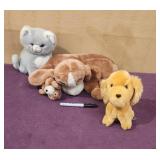 (2) Dakin Dogs And a Wind-up Musical Kitty