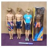 (4) Early 2000s Mattel Ken Dolls
