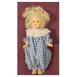8' Vtg Sleepy Eye Hard Plastic Doll