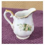 Vtg Porcelain Cream Pitcher Lily of the Valley 3'