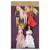(5) Mattel/Disney 90s-2000s Barbie Dolls