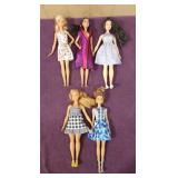 (5) Mattel 2000s Barbie Dolls