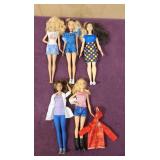 (5) 2000s Mattel Barbie Dolls
