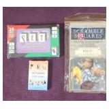 (3) Compact Games, Scramble Squares, Authors Card