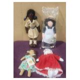 (4) Assorted Sock Dolls 10'-14'