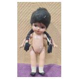 Vtg 8' Doll with No Markings, Showing Age Cracks