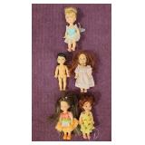 (5) 1994 'Kelly Doll' Barbies Little Sister, Apx