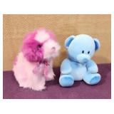(2) TY Dog & Bear Stuffies