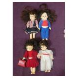(4) 70s-80s 'World of Ginny' Vogue Dolls 8'