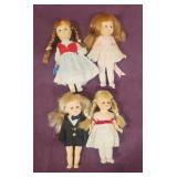 (4) 70s-80s 'World of Ginny' Vogue Dolls 8'
