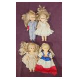 (4) 70s-80s 'World of Ginny' Vogue Dolls 8'