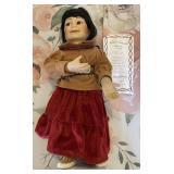 Vtg. Autumn Treat Porcelain Indian Doll