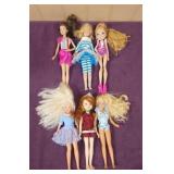 (6) 80s-90s Mattel Fashion Dolls 10'