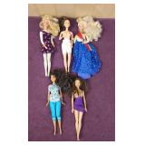 (5) Mattel 90s-2000s Barbie Dolls