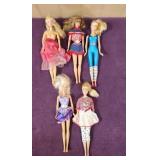 (5) Mattel 90s-2000s Barbie Dolls