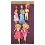 (5) Mattel 90s-2000s Barbie Dolls